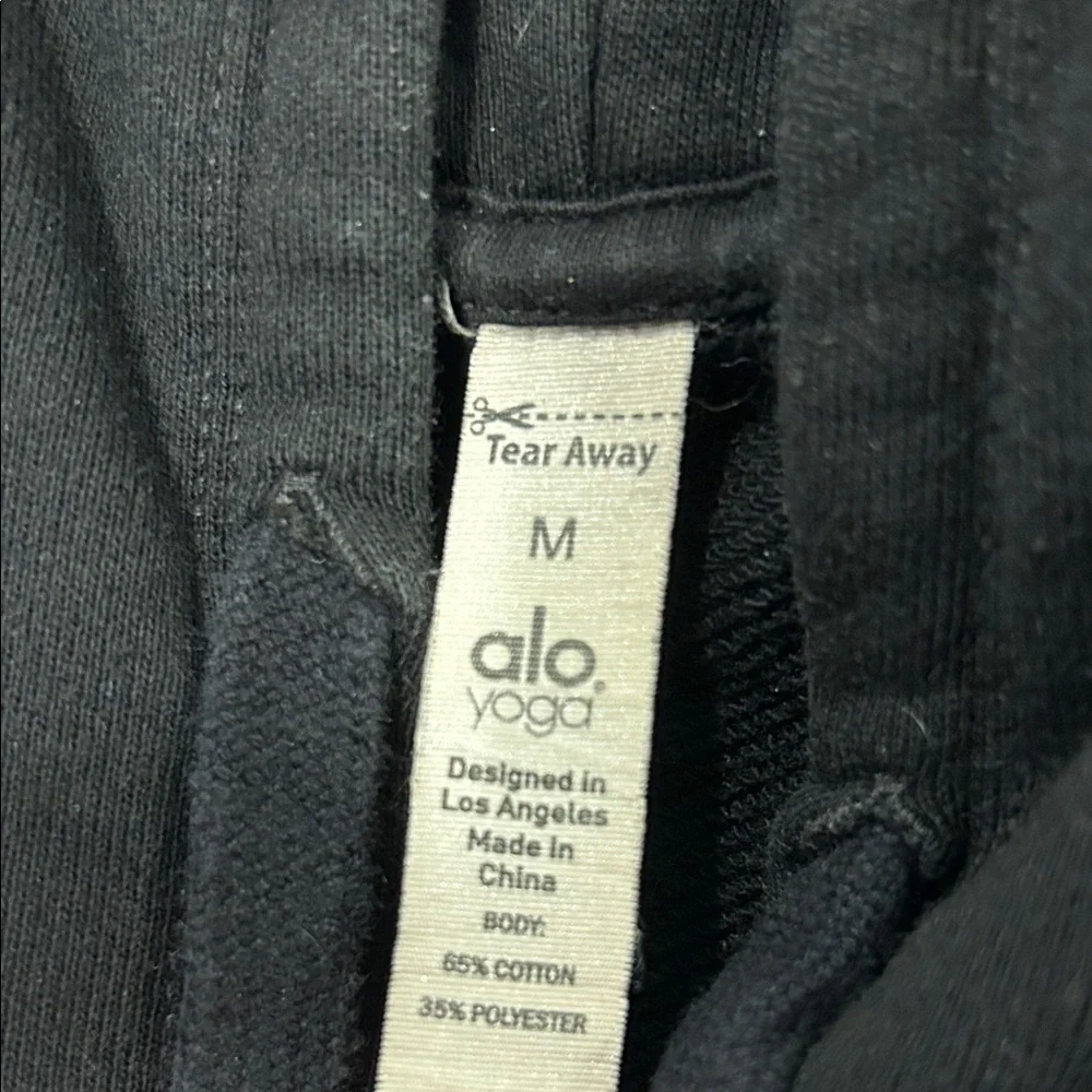ALO Black Pullover Hoodie with Open Side Panels - Picture 3 of 3